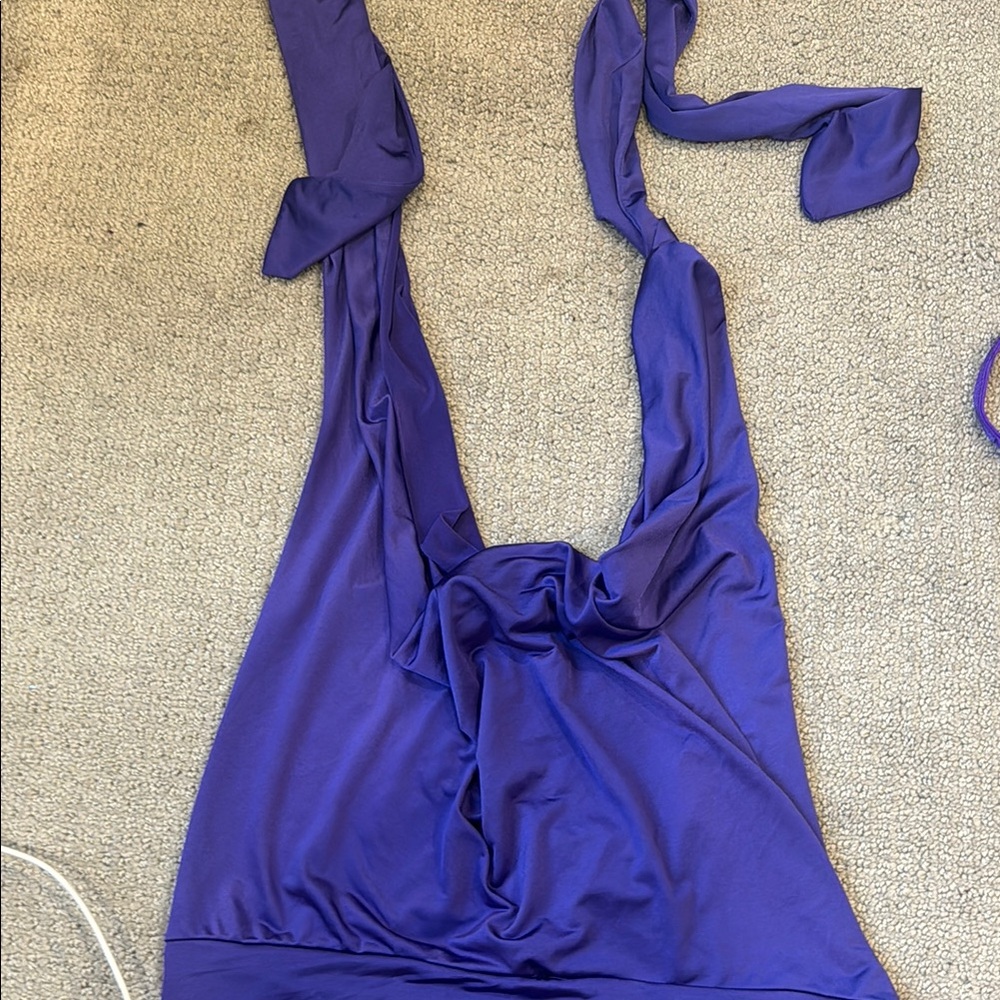 Elegant Purple Halter Top